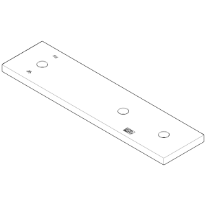 Dornbracht rosace 801 Design valve et 2000 U 092798011-00 260 x 100 x 40_chrom