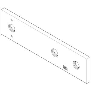 Dornbracht 3-hole plate wall 092798023-06 matt platinum