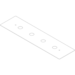 Dornbracht cover plate 4-hole perfe 092801014-00 chrome