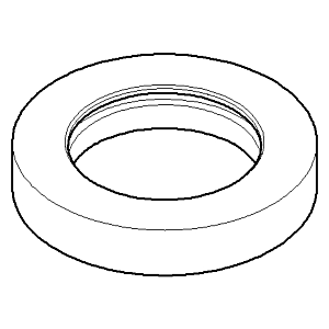 Dornbracht anneau 55x10 chromé 092810035-00 D 38,6 x 10 mm chromé