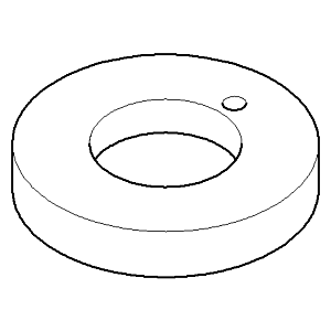 Dornbracht ring UTB TARA trou joint 092810112-06 60x60x25_platine mat