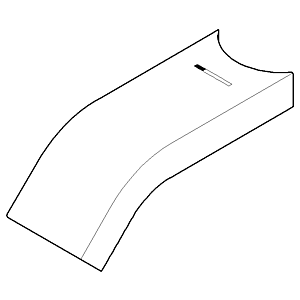 Dornbracht Tuyaux 35 x 14 saillie 105 m 092822238-00 chromé