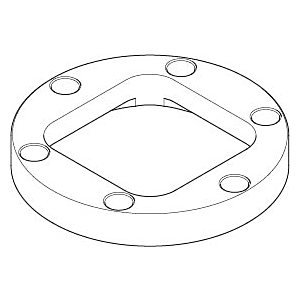 Dornbracht Flansch connection - 093011122-07 raw nickel-plated