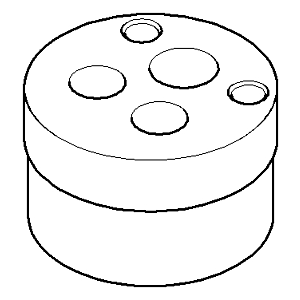 Dornbracht disc extension 25 mm, 09301118690 raw