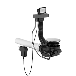 Garniture de vidage et de trop-plein électrique Dornbracht 10410004-86 en acier inoxydable brossé