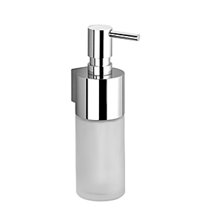 Dornbracht dispenser 83435970-93 wall model, crystal glass bottle, matte, brushed chrome