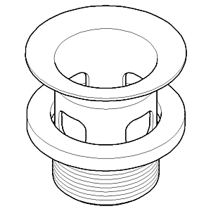 Dornbracht drain fitting goblet comp 90110102600-06 matt platinum