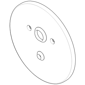 Dornbracht plaque de recouvrement 90110108700-00 chromé