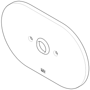 Dornbracht plaque de recouvrement 90110205500-06 platine mat
