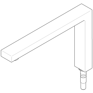Dornbracht spout 235 mm cpl 8l 90110618904-06 matt platinum