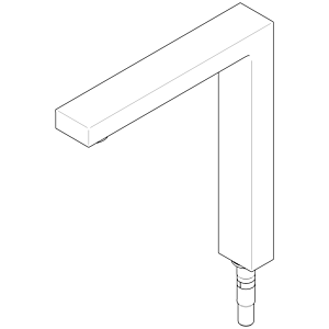 bec Dornbracht 165 mm complet 90110619206-06 platine mat