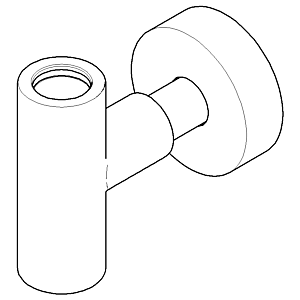 Dornbracht douche sur pied en T - pl 90171103700-06 platine mat