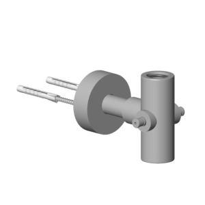 Dornbracht T-Stueck Standbrause mit 90171103800-00 Vorhangring-komplett chrom