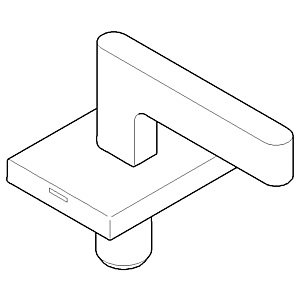 poignée Dornbracht pour lavabo 90207005703-28 90207005703 60 x 47,5 x 40 mm laiton ge