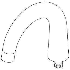 Dornbracht spout 130 mm 90282207001-06 matt platinum