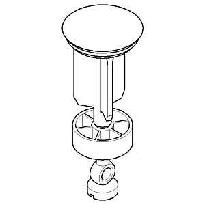 Dornbracht stopper drain thread 1 pl. matt 90312000900-06 platinum brushed