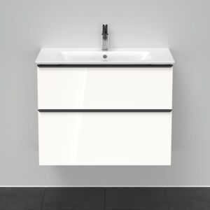 Duravit ME by Starck Waschtisch weiss
 mit D-Neo Waschtischunterschrank 80cm weiss hochglanz