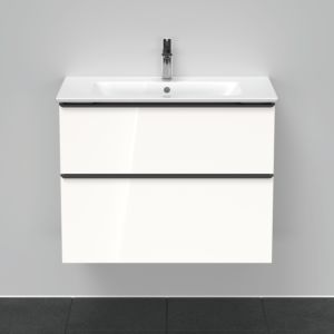 Duravit ME by Starck Waschtisch weiss
 mit D-Neo Waschtischunterschrank 80cm weiss hochglanz