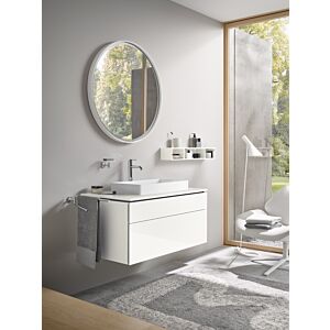 Duravit DuraSquare Aufsatzbecken 60cm weiss mit L-Cube Konsolenwaschtischunterbau 102 x 55 cm weiß hochglanz