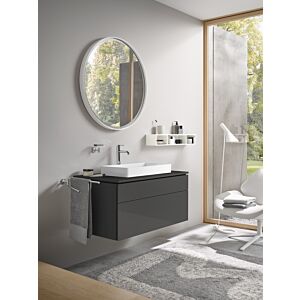 Duravit DuraSquare Aufsatzbecken weiss
 mit L-Cube Konsolenwaschtischunterbau 102 x 55 cm graphit matt