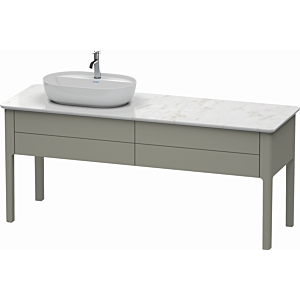 Duravit Luv Waschtisch-Unterschrank LU9563L9292 173,3x57x74,3cm, 2 Auszüge, stehend, links, Steingrau Seidenmatt