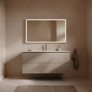 Duravit L-Cube Waschtisch-Unterschrank LC624309191 122 x 48,1 cm, taupe matt, 2 Schubkästen, wandhängend