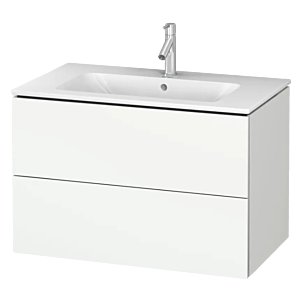 Duravit L-Cube Waschtischunterschrank LC624101818 wandhängend, 82x55,5x48,1 cm, 2 Schubladen, Weiß Matt