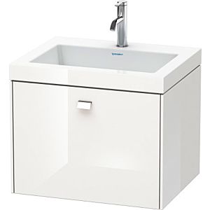 Duravit Brioso c-bonded Waschtisch mit Unterbau BR4600N1022, 60x48cm Weiß Hochgl./Chrom, o. Hahnl.