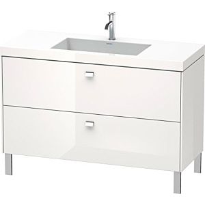 Duravit Brioso c-bonded Waschtisch mit Unterbau BR4703N1022 120x48cm, Weiß Hochgl./Chrom, o Hahnl.