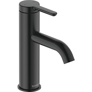 Duravit C.1 basin mixer tap C11020002046, projection 113mm, without pop-up waste set, matt black