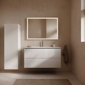 Duravit L-Cube Waschtischunterbau LC624202222 Weiß Hochglanz, 102x55,5x48,1cm, 2 Schubladen