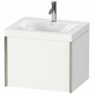 Duravit XViu Meuble XV4609OB118C 60x48cm, 2000 gigogne, 2000 trou de coulée, champagne mat, Cadres C, blanc mat