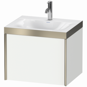 Duravit XViu Meuble XV4609OB118P 60x48cm, 2000 gigogne, 2000 trou de coulée, champagne mat, Cadres P, blanc mat