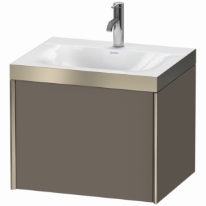 XViu Duravit vasque XV4609OB190P 60x48cm, coulissant 2000 2000 , champagne mat, Cadres P, flanelle gris soie mat