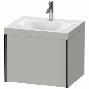 Duravit XViu Meuble XV4609OB207C 60x48cm, 2000 gigogne, 2000 trou de coulée, noir mat, Cadres C, mat gris béton