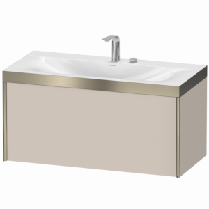 XViu Duravit vasque XV4611EB191P 100x48cm, 2000 , 2 trous pour robinetterie, champagne mat, Cadres P, taupe mat