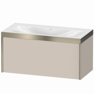 XViu Duravit vasque XV4611NB191P 100x48cm, 2000 , sans trou pour robinet, champagne mat, Cadres P, taupe mat