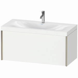Duravit XViu Meuble XV4611OB118C 100x48cm, 2000 gigogne, 2000 trou de coulée, champagne mat, Cadres C, blanc mat
