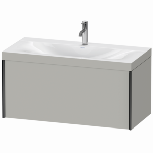 Duravit XViu Meuble XV4611OB207C 100x48cm, 2000 gigogne, 2000 trou de coulée, noir mat, Cadres C, mat gris béton