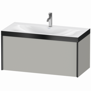 Duravit XViu Meuble XV4611OB207P 100x48cm, 2000 gigogne, 2000 trou de coulée, noir mat, Cadres P, mat gris béton