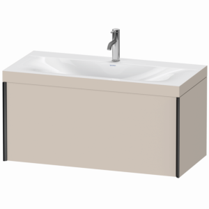 Duravit XViu Meuble XV4611OB291C 100x48cm, 2000 gigogne, 2000 trou de coulée, noir mat, Cadres C, taupe mat
