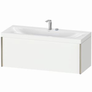 Duravit XViu vasque XV4612EB118C 120x48cm, 2000 , 2 trous pour robinetterie, champagne mat, Cadres C, blanc mat