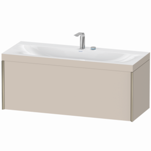 XViu Duravit vasque XV4612EB191C 120x48cm, 2000 , 2 trous pour robinetterie, champagne mat, Cadres C, taupe mat