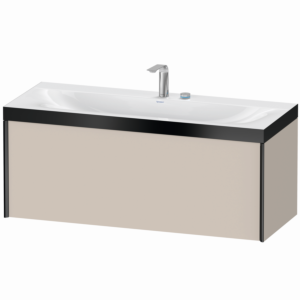 XViu Duravit vasque XV4612EB291P 120x48cm, 2000 , 2 trous pour robinetterie, noir mat, Cadres P, taupe mat