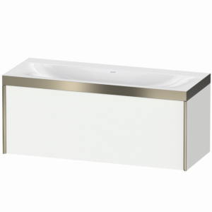 Duravit XViu vasque XV4612NB118P 120x48cm, 2000 , sans trou pour robinet, champagne mat, Cadres P, blanc mat
