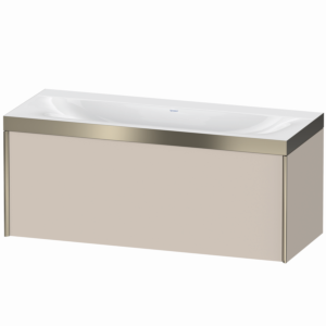 XViu Duravit vasque XV4612NB191P 120x48cm, 2000 , sans trou pour robinet, champagne mat, Cadres P, taupe mat