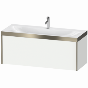 Duravit XViu Meuble XV4612OB118P 120x48cm, 2000 gigogne, 2000 trou de coulée, champagne mat, Cadres P, blanc mat