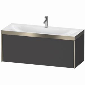 Duravit XViu Meuble XV4612OB149P 120x48cm, 2000 gigogne, 2000 trou de coulée, champagne mat, Cadres P, mat graphite