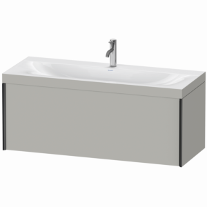 Duravit XViu Meuble XV4612OB207C 120x48cm, 2000 gigogne, 2000 trou de coulée, noir mat, Cadres C, mat gris béton