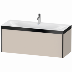 Duravit XViu Meuble XV4612OB291P 120x48cm, 2000 gigogne, 2000 trou de coulée, noir mat, Cadres P, taupe mat